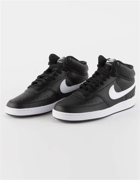 Nike Court Vision Mid Womens Shoes Blkwht Tillys