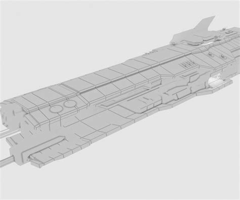 Artstation Unsc Strident Class Heavy Frigate Game Assets