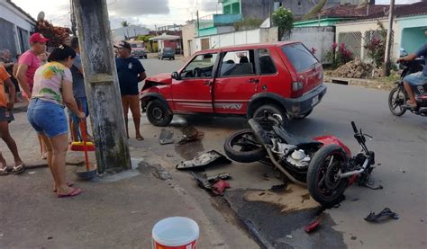 Homem Fica Ferido Após Colisão Envolvendo Carro E Motocicleta Alagoas