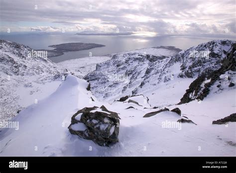 The Southern End Of The Cuillin Ridge In Winter Isle Of Skye Scotland