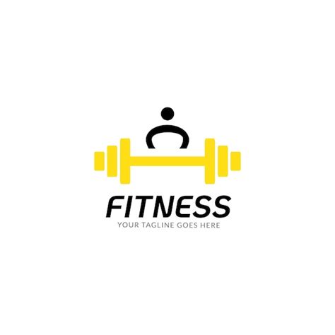 Premium Vector Fitness Gym Logo Design Template With Exercising Athletic Man And Woman