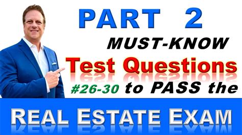 Part 2 REAL ESTATE EXAM Practice Test Questions 26 30 How To Pass The