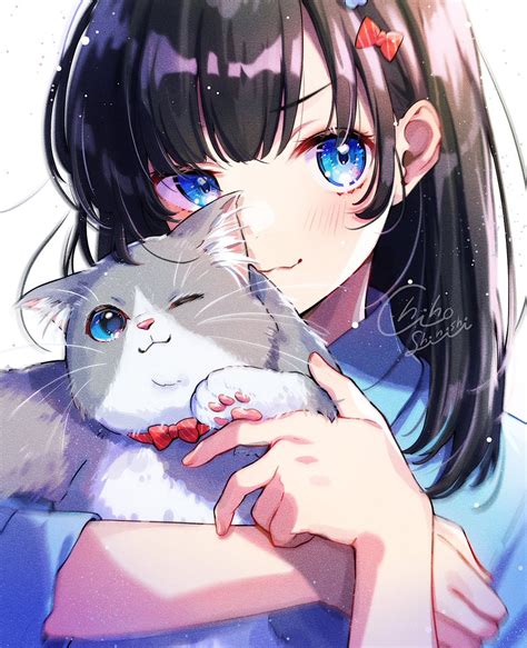 猫と女の子のtwitterイラスト検索結果。