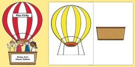 Editable Hot Air Balloon Birthday Chart Display Pack
