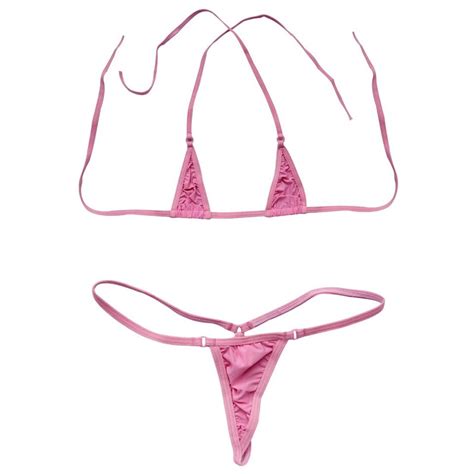 Women S Piece Bikini Set Bra With Micro Thongs Beachwear Swimsuit Swimwear Ebay
