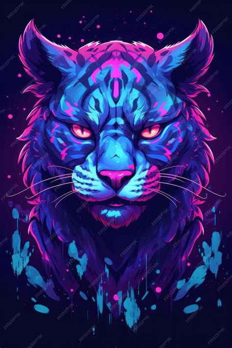Premium AI Image | Fury emotion Ocelot in an art style