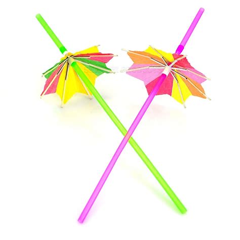 10 Cocktail Umbrella Straw Tropical Hawaiian Party Accessories Random Color In Party Diy