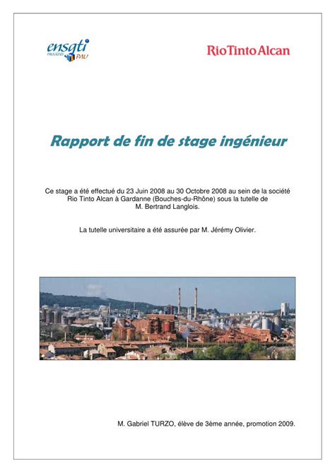 PDF Rapport de fin de stage ingénieur Gabriel Turzo DOKUMEN TIPS