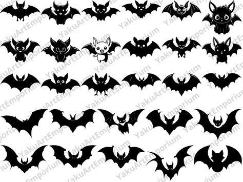 Bat Svg Bundle Bat Clipart Bat Dxf Bat Png Bat Vector Etsy