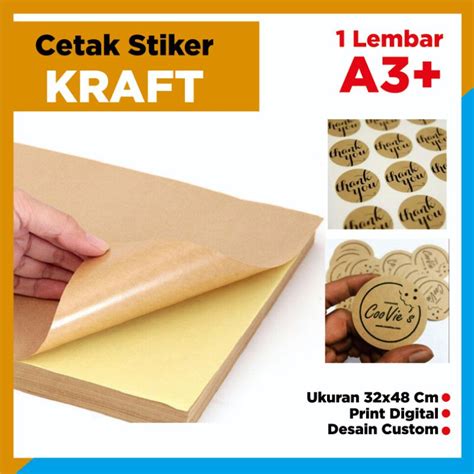 Jual Cetak Stiker Kraft A Cetak Stiker Label Kemasan Makanan