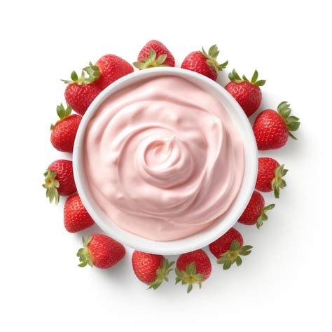 Premium Photo | Strawberry cream isolated