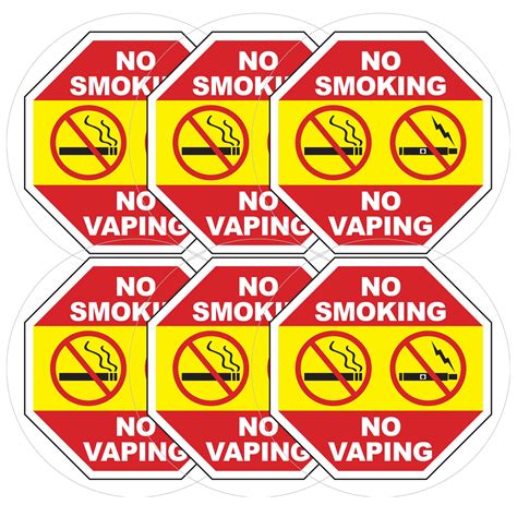 Buy No Smoking No Vaping Window Decals Pack No Smoking In Vehicle