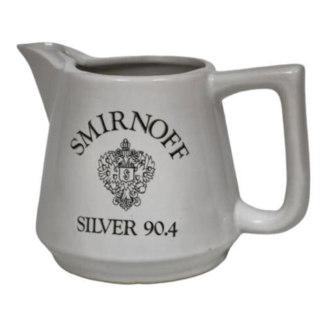 Smirnoff Silver 904 Proof Vodka Pitcher Vtg 70s Retro Barware