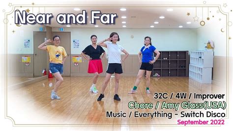 정지현linedance Near And Far Improver Chore Amy Glass Demo Youtube