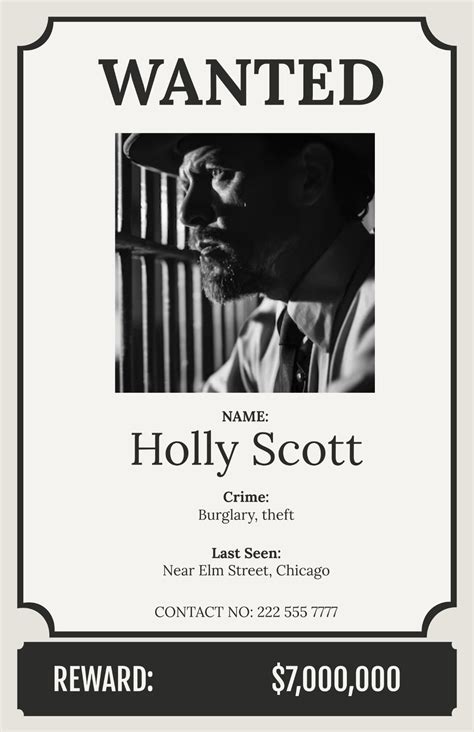 Wanted Poster Template
