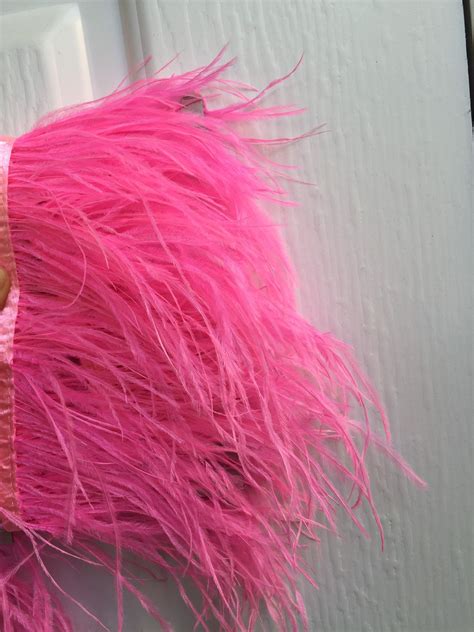 Aston Shocking Pink Ostrich Feather Dress Feather Prom Dress Etsy