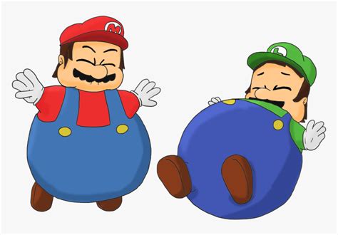 Luigi Transparent Fat - Fat Mario And Luigi, HD Png Download - kindpng