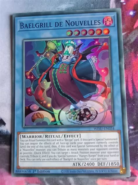 Yu Gi Oh Baelgrill De Nouvelles Wisu En Super Rare Tcg Eng Cards