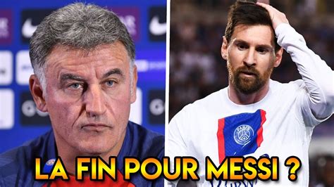 Galtier annonce officiellement le départ de Messi du PSG Que retenir