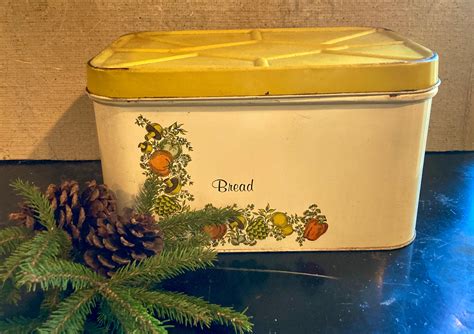 Vintage Bread Boxvintage Cheinco Metal Bread Boxspice Of Life Design