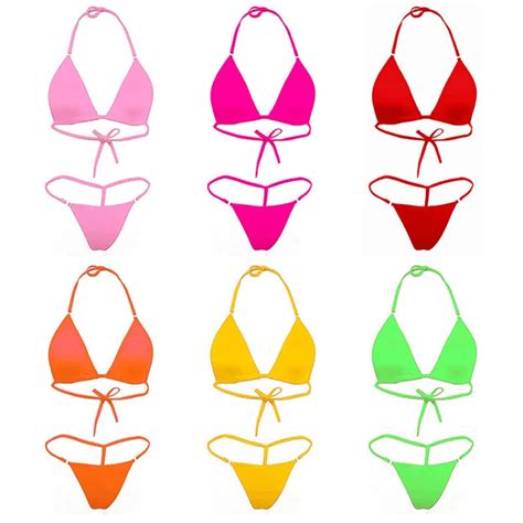 SEXY MICRO BIKINI Shiny Women Brazilian G String Set Thong Swimwear Swimsuit 5 95 PicClick UK