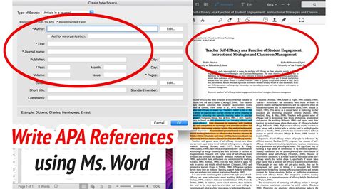 How To Write References In Apa Format In Microsoft Word Printable Templates