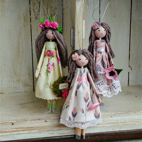 Peg Doll Decoration Handmade Hand Painted Dolly Peg Etsy Peg Dolls