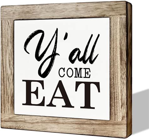 Amazon Kitchen Decor Eat Sign Southern Kitchen Decor Y All Come