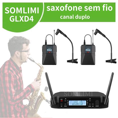 Som Glx4 Saxofone Profissional De Alta Qualidade Sistema Microfone Sem