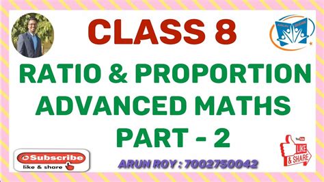 Ratio And Proportion Part 2 Class 8 Advanced Mathematics Advancedmaths Class8 Seba