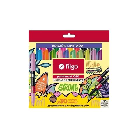 Nuevo Marcador Permanente Filgo Strong Aloha Fino X Un