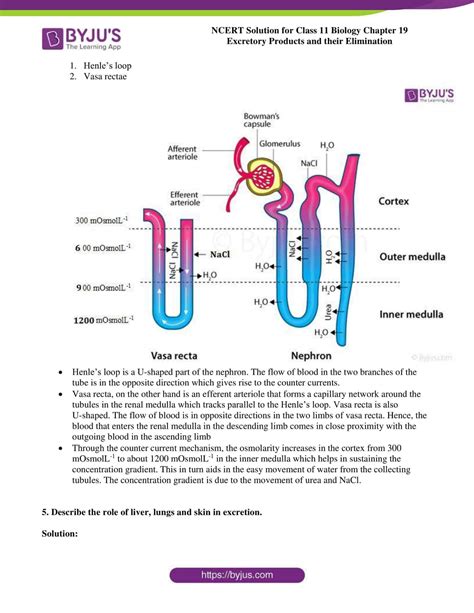 Ncert Solutions Class Biology Chapter Excretory Products And