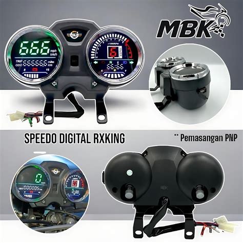 Jual Speedometer Spidometer Digital Led Rx King Lubang Kabel With