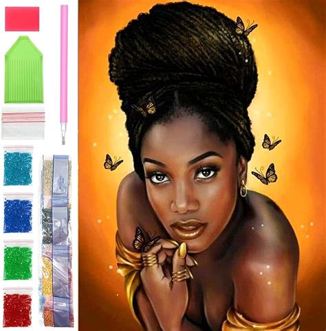 Amazon Skryuie Diy D Diamond Painting By Numbers Kits African