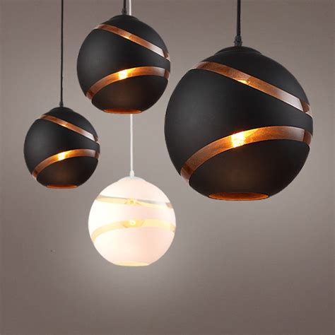 Nordic Pendant Lamps Round Glass Ball Lights E Led Suspension Hanging