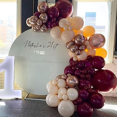 50pcs 12 Inch Burgundy Latex Balloons Perfect For Birthday Valentine