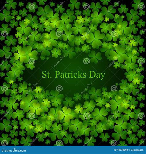 St Patrick S Day Background In Green Colors Stock Vector