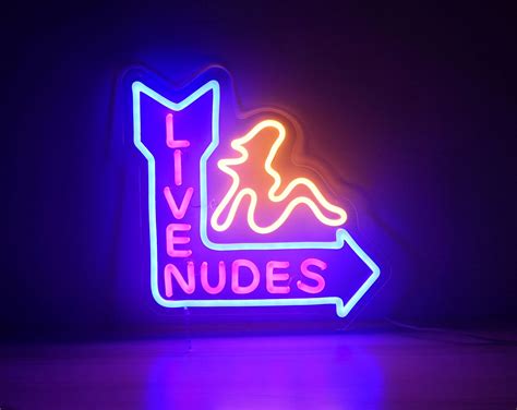 Live Nudes Neon Sign Lights Dancing Clubs Bar Strip Club Etsy Hong Kong