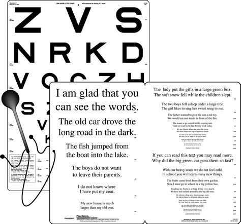 Low Vision Letter Chart - In Multiple Languages - Precision Vision