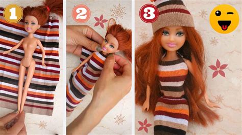 Barbie Doll Winter Dress How To Make Barbie Doll Sweater Diy Barbie