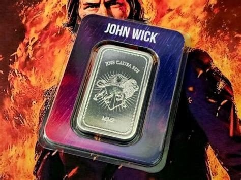 John Wick® 1 Oz Silver Continental Bar In Tep Holder W John Wick