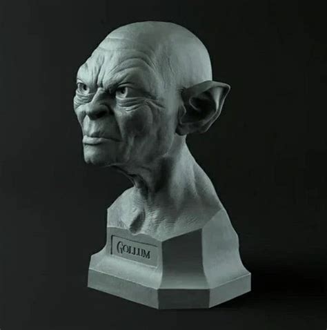 Sméagol Gollum Bust The Lord Of The Rings Lotr Stl 3d File Etsy