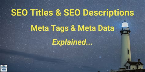 Seo Titles Seo Descriptions Meta Tags Meta Data Explained