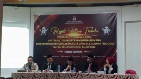 KPU Maluku Tenggara Tetapkan 25 Anggota DPRD Periode 2024 2029