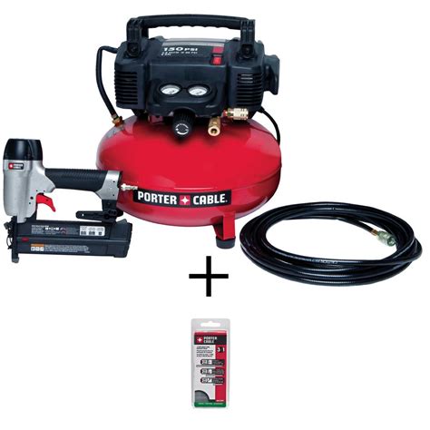 Porter Cable 6 Gal 150 Psi Portable Electric Air Compressor And 18 Ga Brad Nailer Combo Kit 1