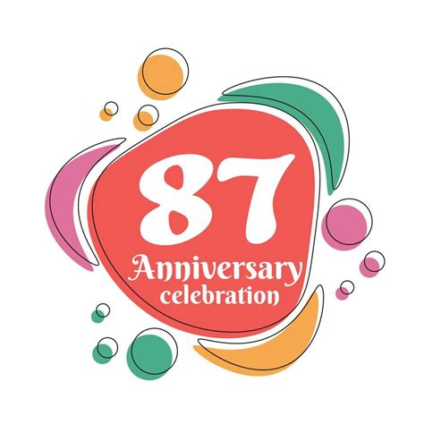 anniversary celebration logo colorful design  bubbles  white