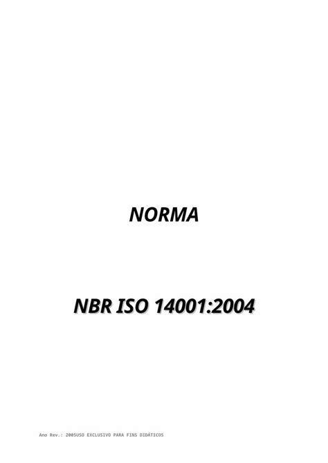 DOC Sistemas de Gestão Ambiental NBR ISO 14001 Web viewNORMA NBR