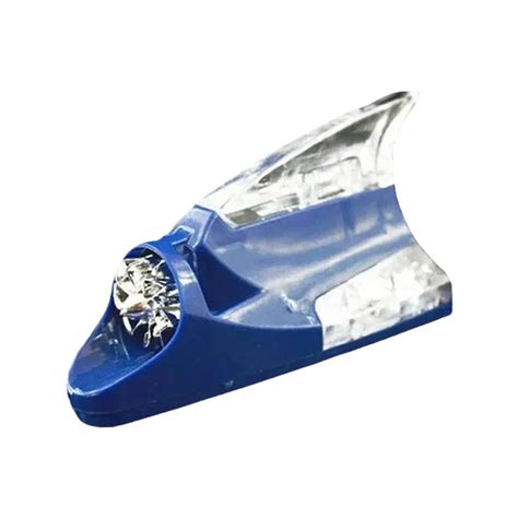 Hpdl Blue Car Wind Powered Lights Shark Fin Flashing Anti Rear End