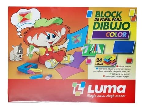 Block De Dibujo Color Luma Tipo El Nene N X Hojas