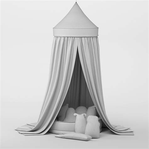 Bed Canopy Boho Maxi Vanilla 3d Model Cgtrader